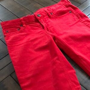 NWT - J. Crew Bright Red Jeans - Size 28